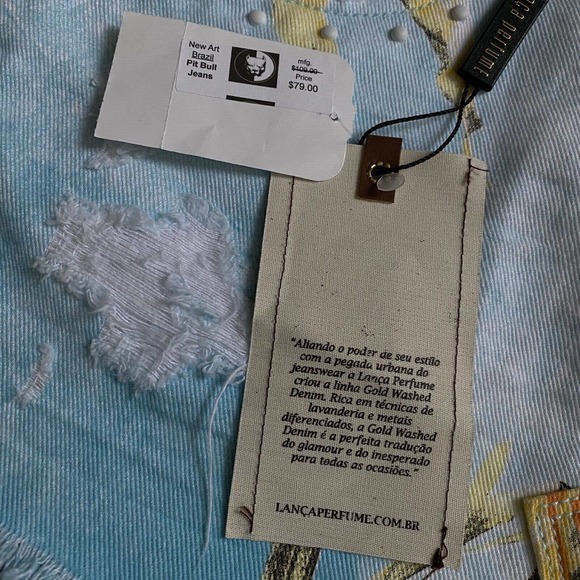 LANCA PERFUME Skirt SZ 8 A1A Mini Low Comfort Cold Washed Denim Made in Brazil - Picture 9 of 12